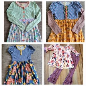 Matilda Jane Kids Dresses in Blue, Yellow, and Pink